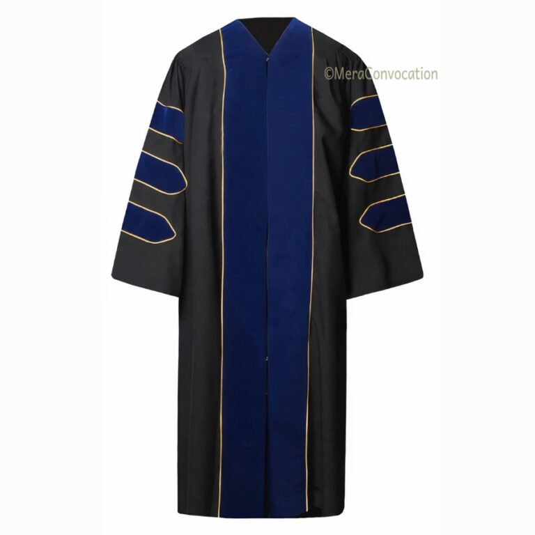 Black Graduation Stole With Yellow Piping Mera Convocation