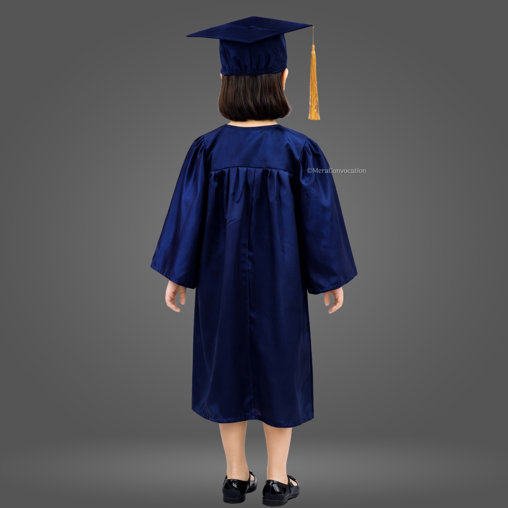 Back Side - Navy Blue Nursery Graduation Gown ''Back Side - Navy Blue Nursery Graduation Gown''>