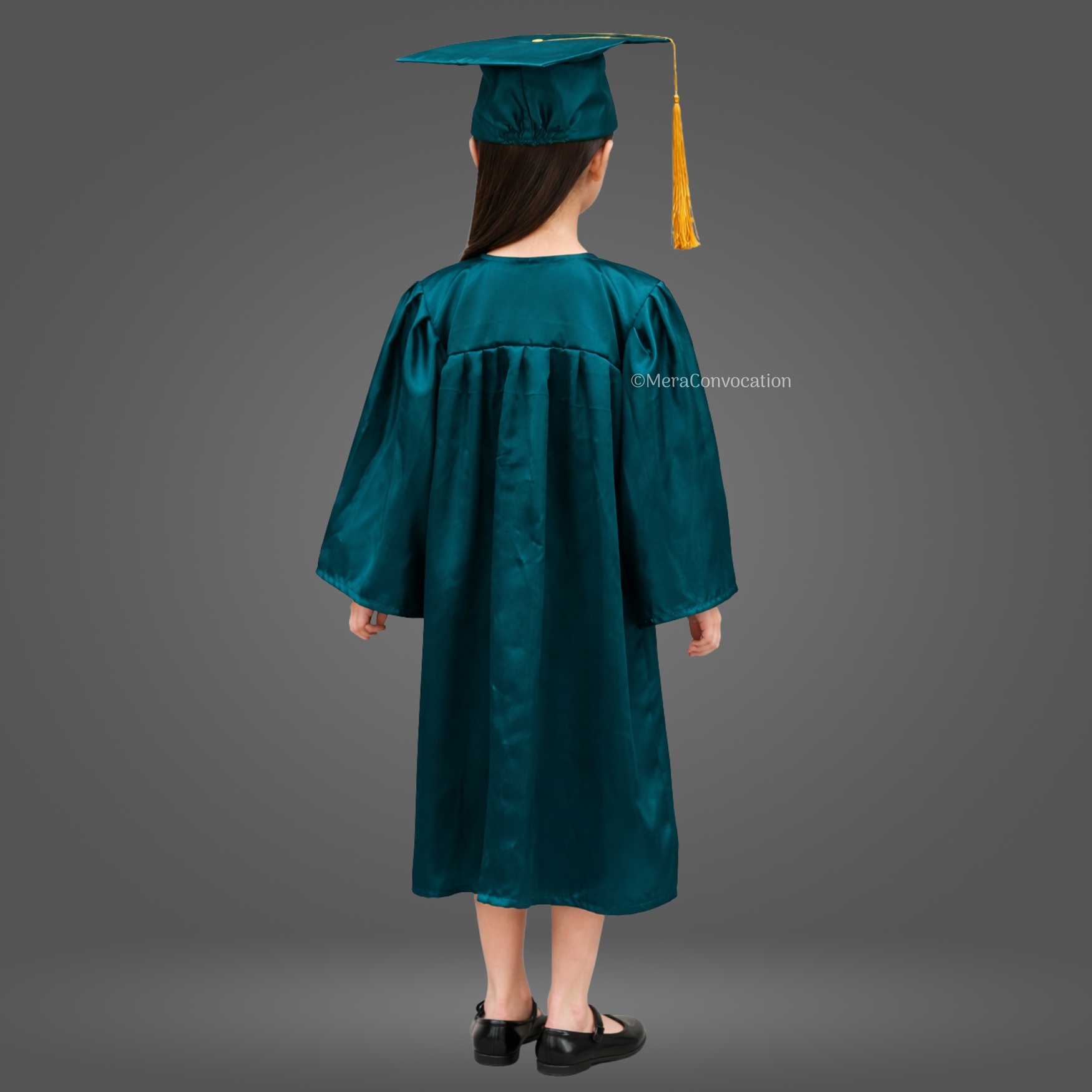 Back Side - Peacock Green Nursery Graduation Gown ''Back Side - Peacock Green Nursery Graduation Gown''>