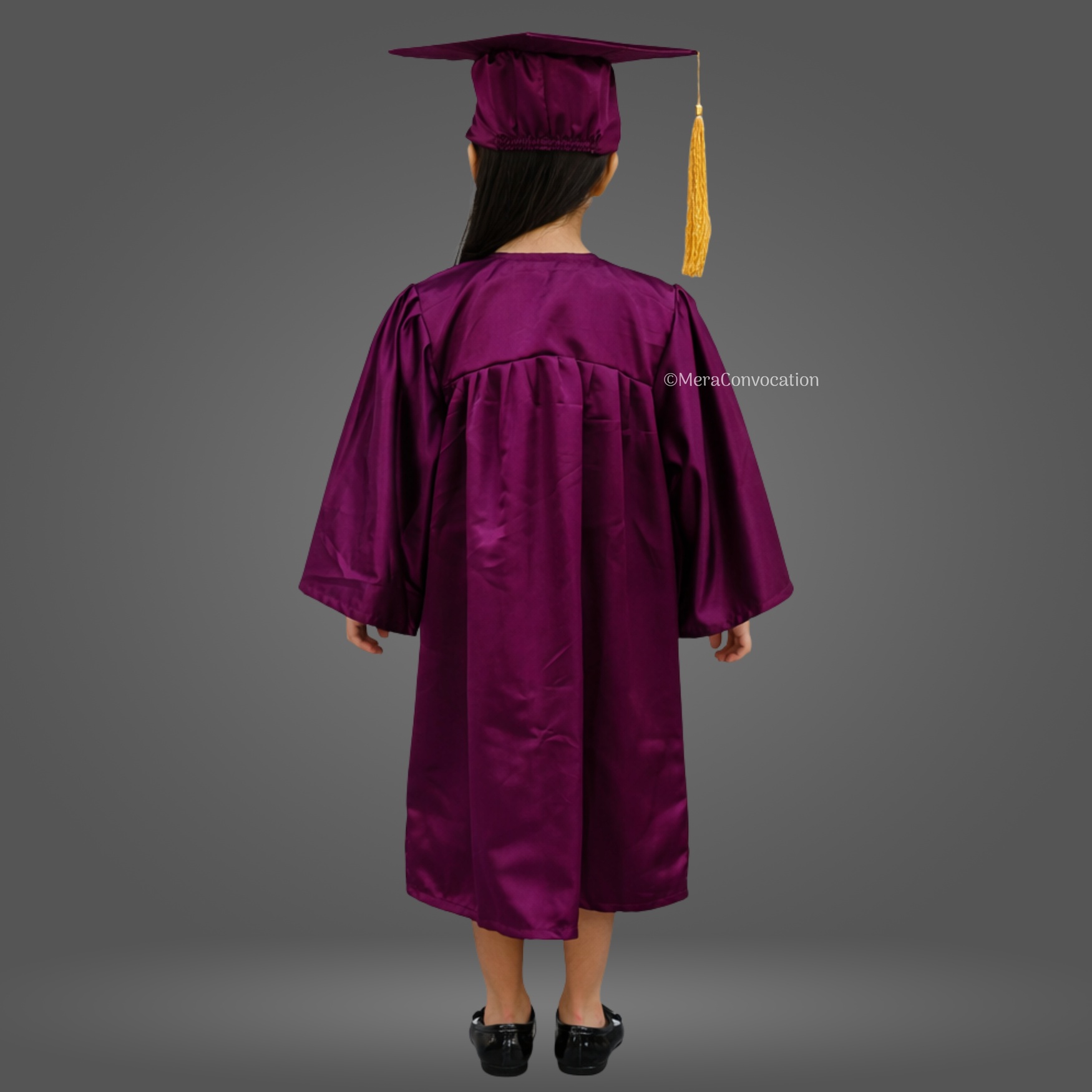 Back Side - Wine Nursery Graduation Gown ''Back Side - Wine Nursery Graduation Gown''>