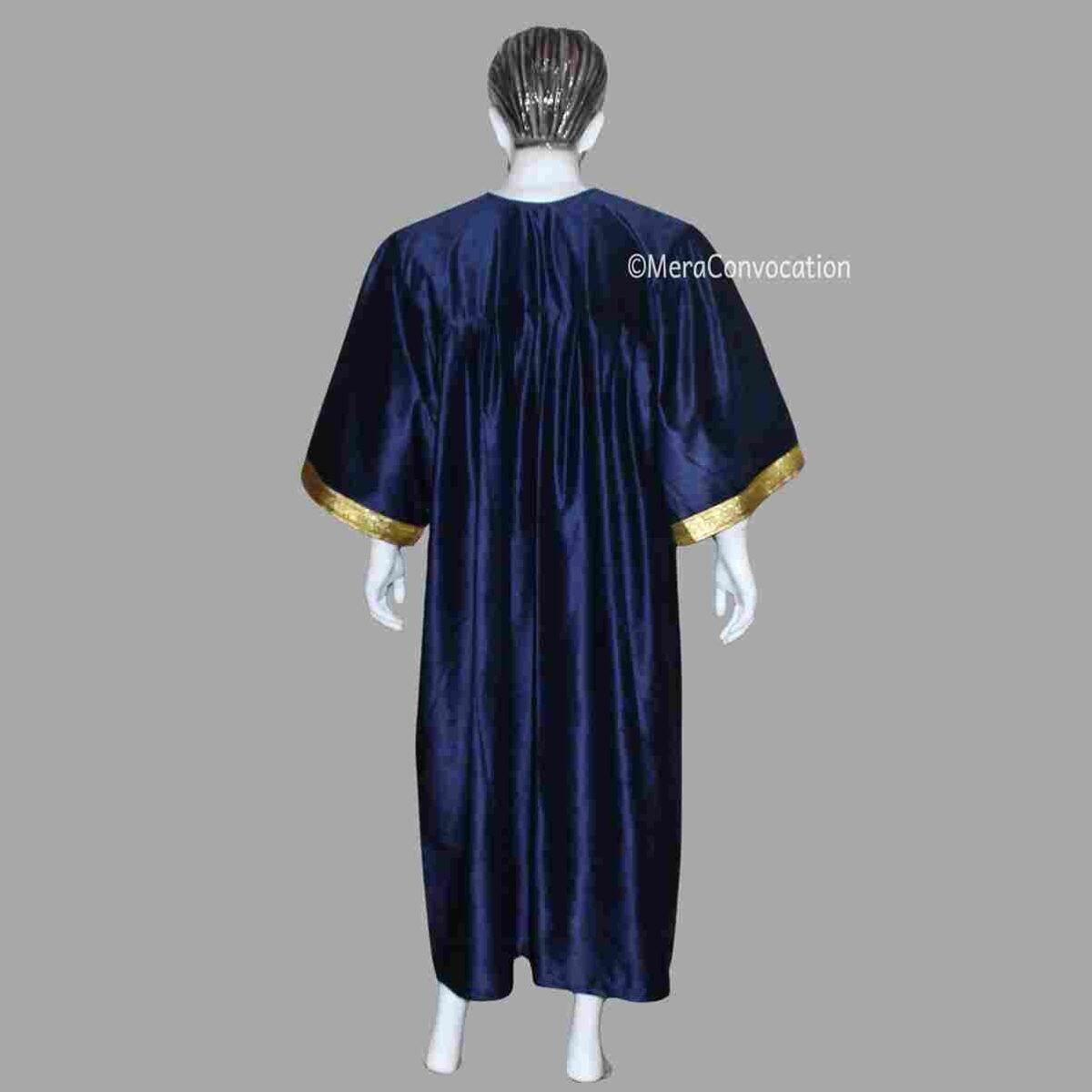 Navy Blue Matte Velvet Graduation Gown and Cap – Mera Convocation