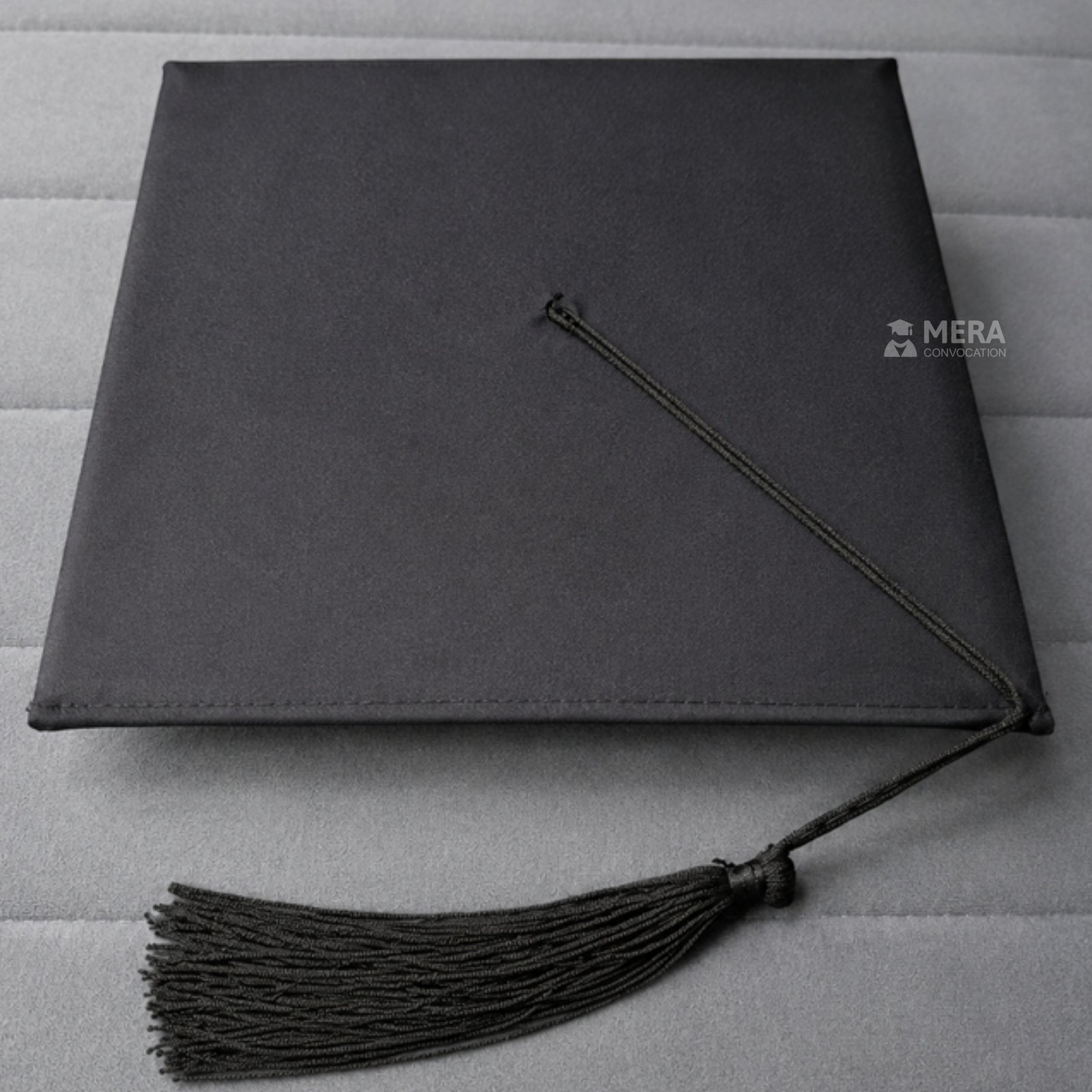 Black Matte Graduation Cap with Black Tassel - Mera Convocation ''Black Matte Graduation Cap with Black Tassel - Mera Convocation''>