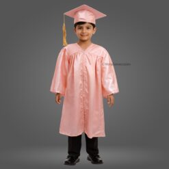 ''Boy - Baby Pink Shiny Nursery Kids Graduation Gown and Cap''>