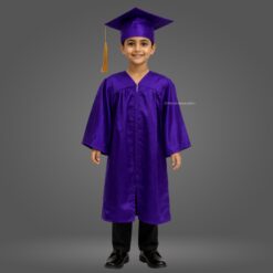''Boy - Purple Shiny Nursery Kids Graduation Gown and Cap''>