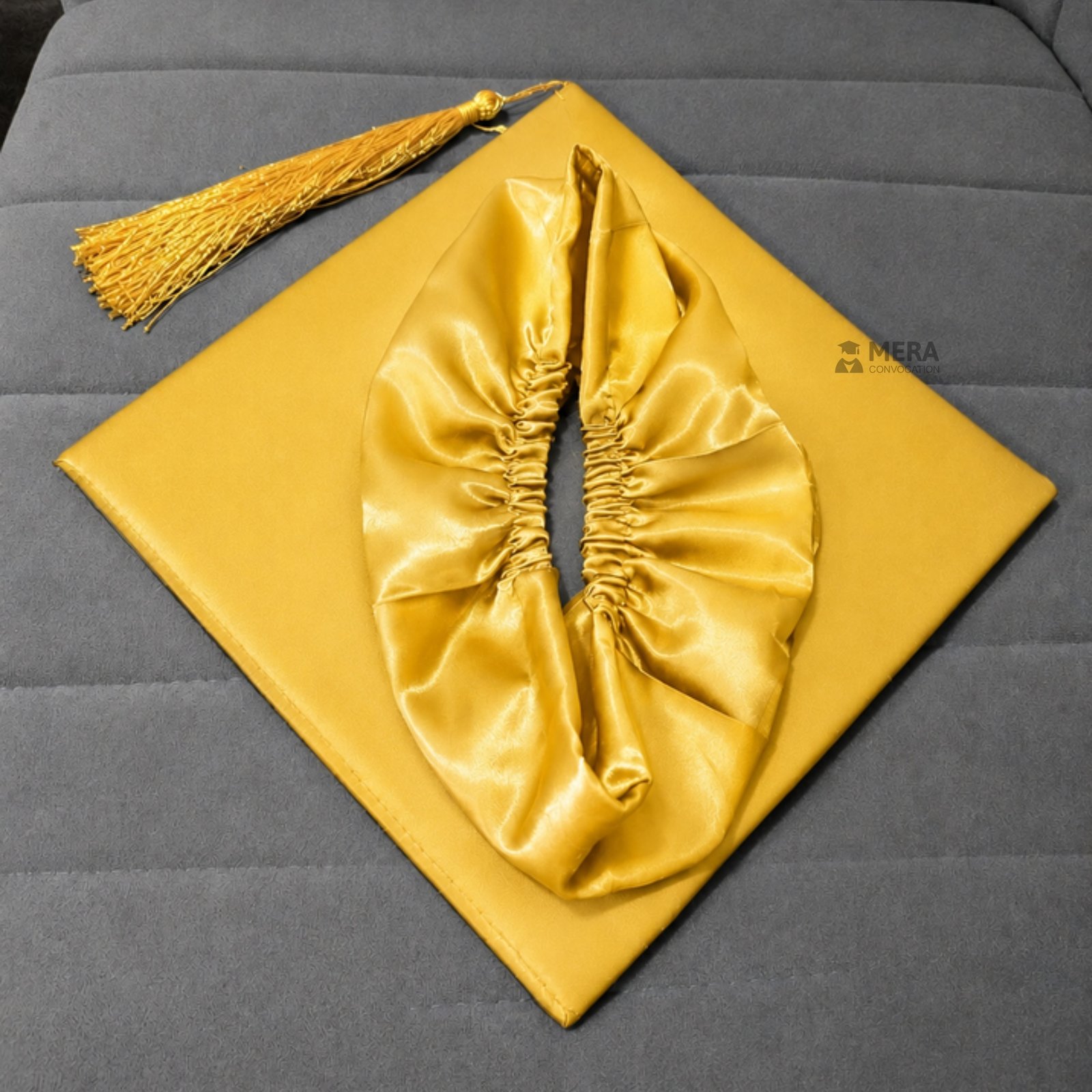 Golden Satin Convocation Cap with Golden Tassel ''Golden Satin Convocation Cap with Golden Tassel''>
