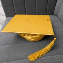 ''Golden Shiny Graduation Cap with Golden Tassel''>