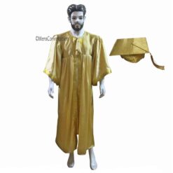 ''Golden Shiny Graduation Gown and Cap in India''>