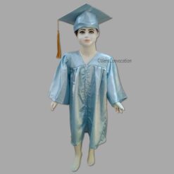 ''Gray Shiny Nursery Kids Graduation Gown and Cap''>