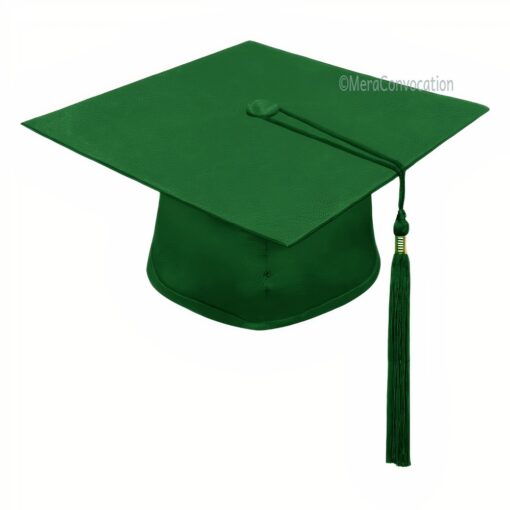 ''Green Matte Graduation Hat''>