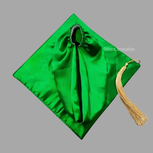 ''Green Shiny Kids Graduation Cap''>