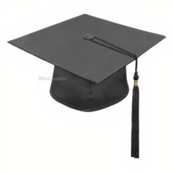 ''Grey Matte Polyester Graduation Cap''>