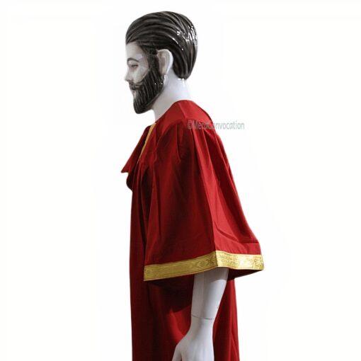 ''Left Sleeve - Red Matte Graduation Gown''>