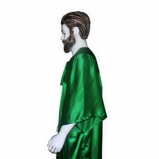 ''Left Sleeve of Green Satin Convocation Gown''>