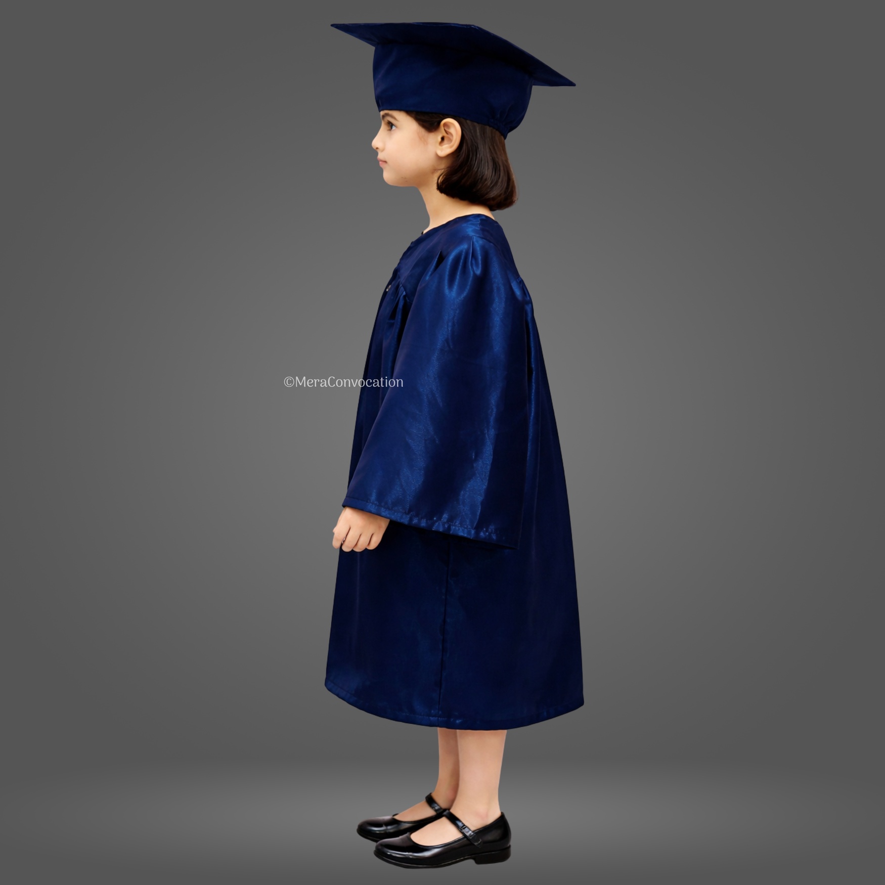 Left Sleeve of Navy Blue Nursery Graduation Gown ''Left Sleeve of Navy Blue Nursery Graduation Gown''>
