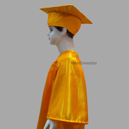 ''Left Sleeve of Yellow Kids Graduation Gown''>