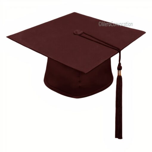 ''Maroon Matte Graduation Hat''>