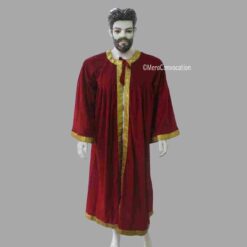 ''Maroon Matte Velvet Graduation Gown''>
