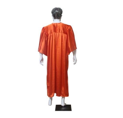 ''Orange Satin Convocation Gown''>