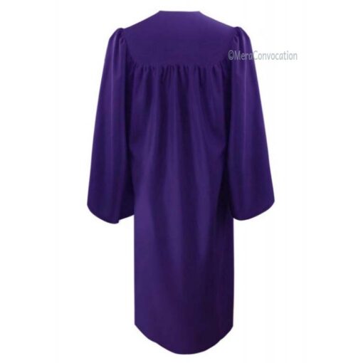 ''Purple Non Fluted Graduation Gown''>