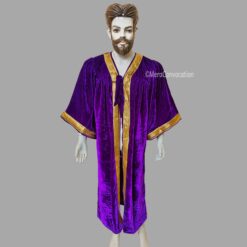 ''Purple Premium Velvet Graduation Gown''>