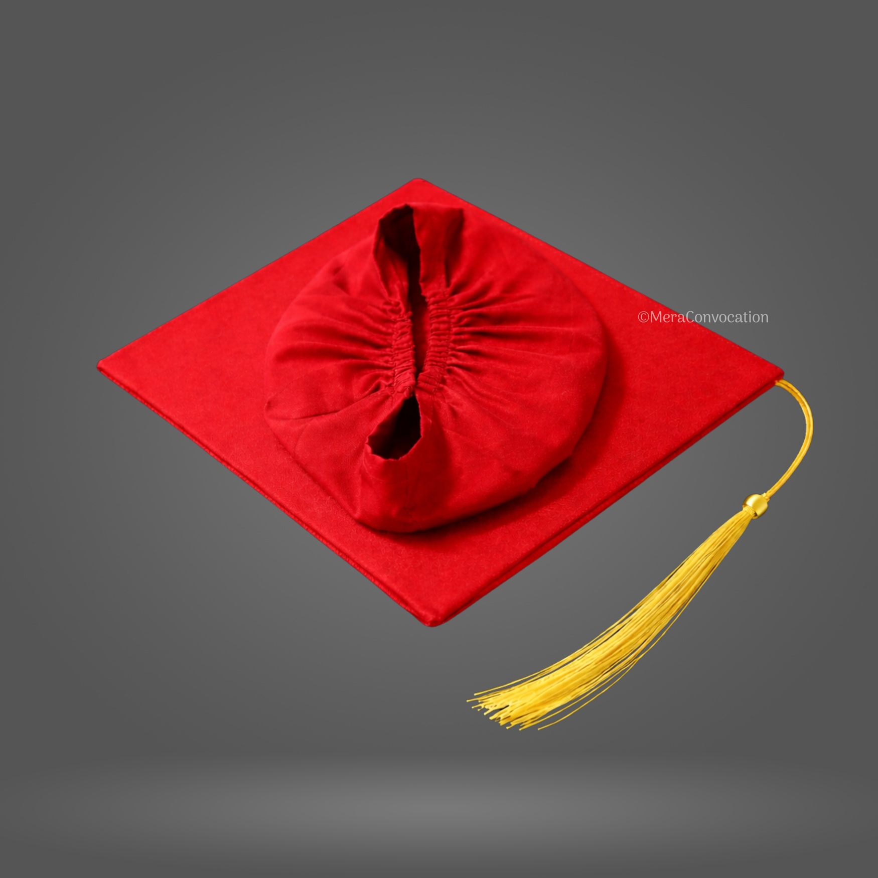 Red Premium Polyester Graduation Cap ''Red Premium Polyester Graduation Cap''>