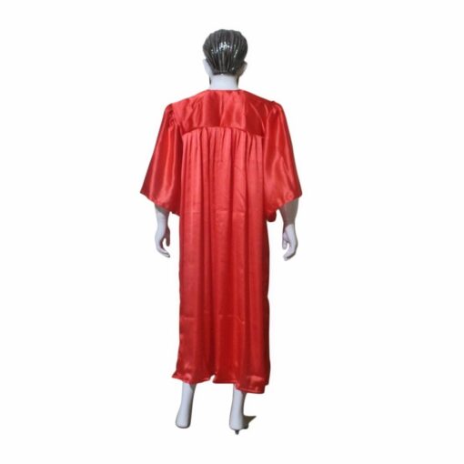 ''Red Satin Graduation Gown''>