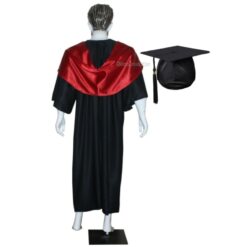 ''Red V Shape Graduation Hood''>