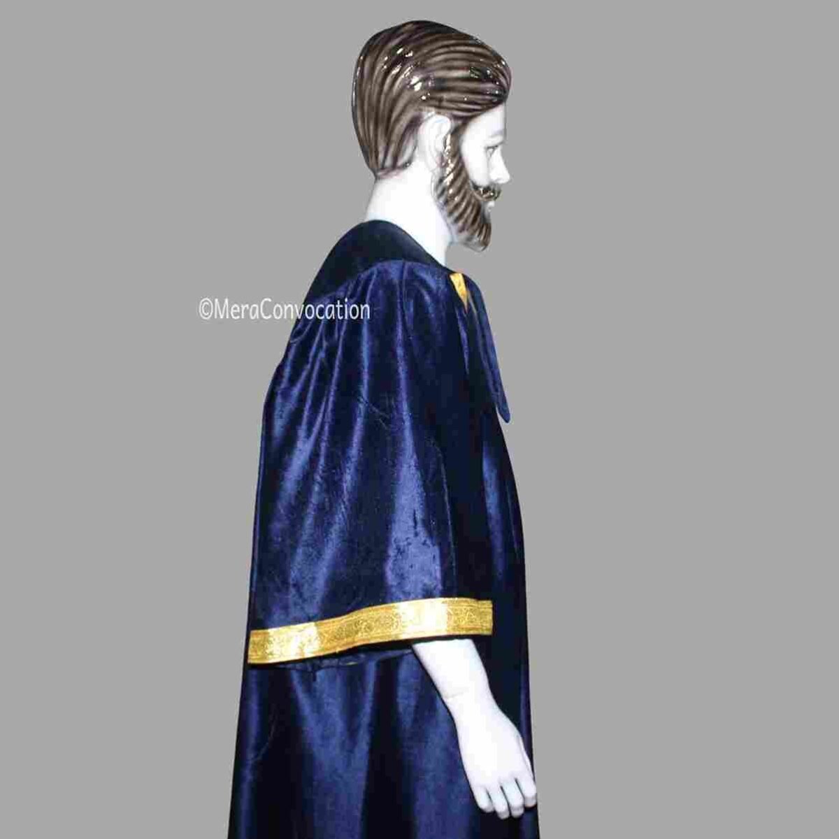 Navy Blue Matte Velvet Graduation Gown and Cap – Mera Convocation