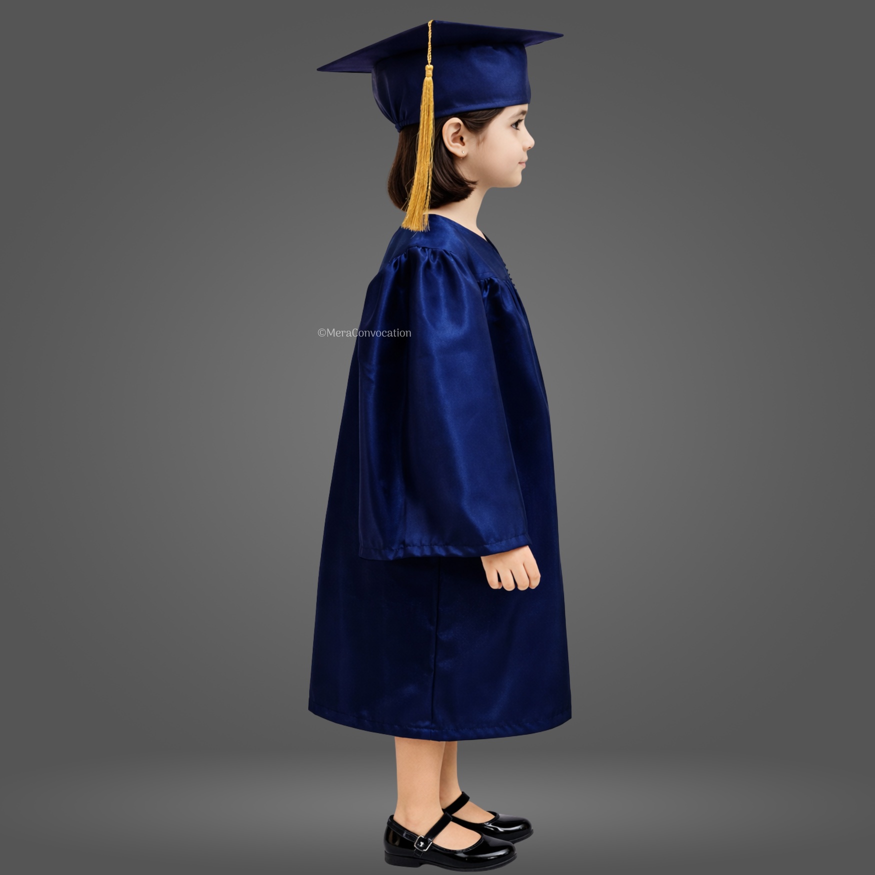 Right Sleeve of Navy Blue Nursery Graduation Gown ''Right Sleeve of Navy Blue Nursery Graduation Gown''>