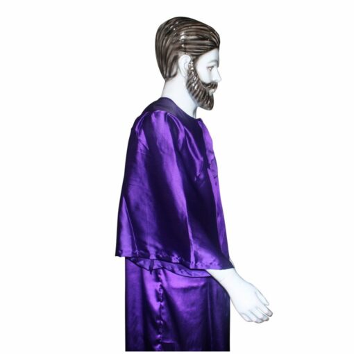 ''Right Sleeve of Purple Shiny Graduation Gown''>