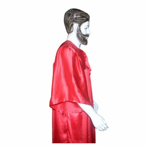 ''Right Sleeve of Red Satin Graduation Gown''>