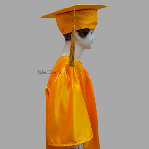 ''Right Sleeve of Yellow Kids Graduation Gown''>