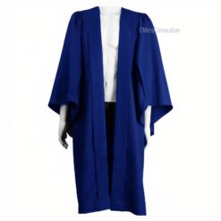''Royal Blue Plain Front Open Graduation Gown''>
