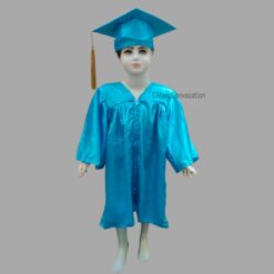 ''Sky Blue Shiny Nursery Kids Graduation Gown and Cap''>