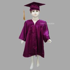 ''Wine Shiny Nursery Kids Graduation Gown and Cap''>