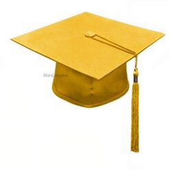 ''Yellow Matte Polyester Graduation Cap''>
