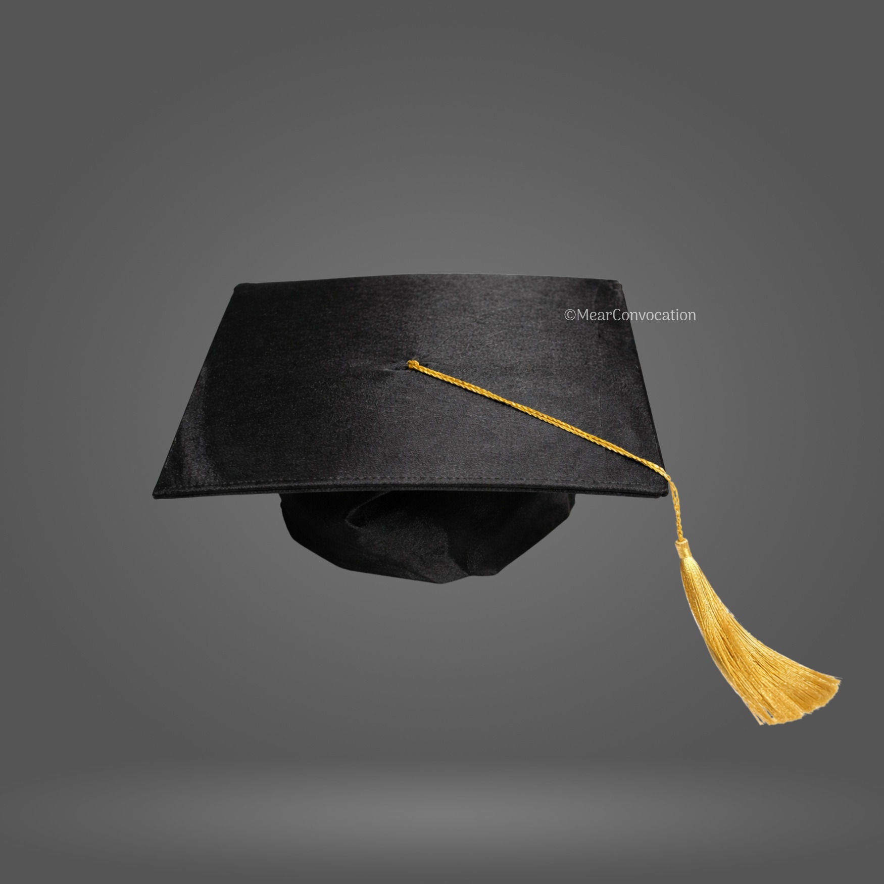 Black Premium Satin Graduation Cap ''Black Premium Satin Graduation Cap''>