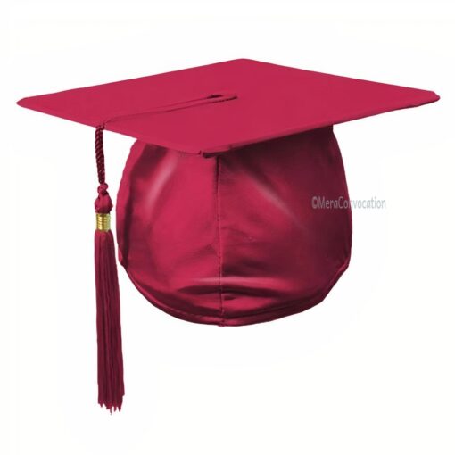 ''Pink Shiny Glossy Graduation Cap''>