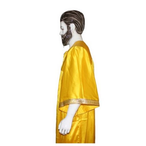 ''Left Sleeve of Yellow Shiny Graduation Gown''>