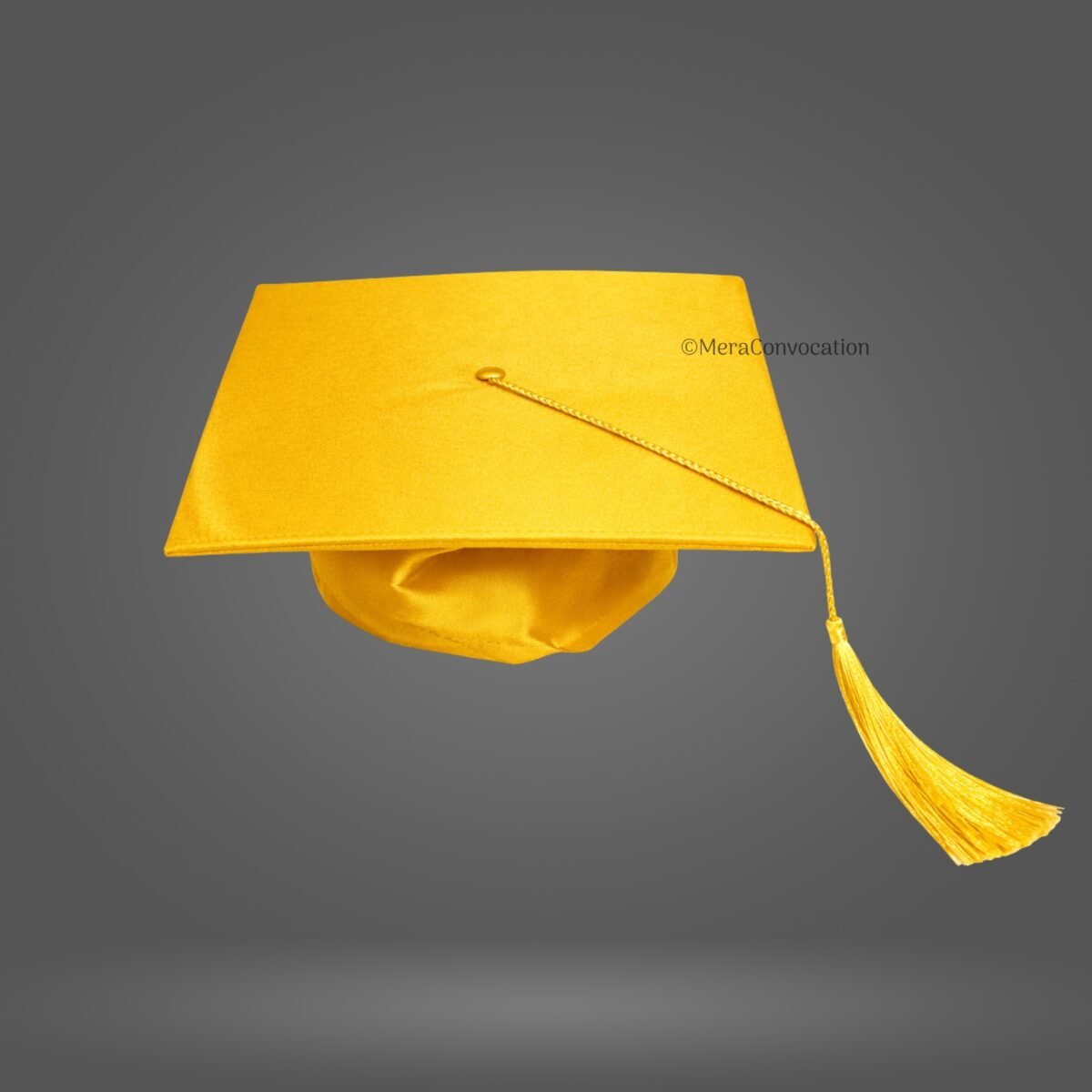 Yellow Shiny Graduation Gown and Cap with Golden Border – Mera Convocation