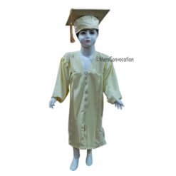 ''Yellow Polyester Graduation Gown''>