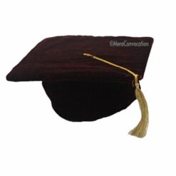 ''Maroon Velvet Graduation Cap''>