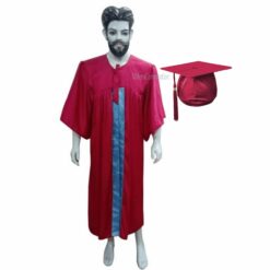 ''Pink Shiny Graduation Gown with Border''>