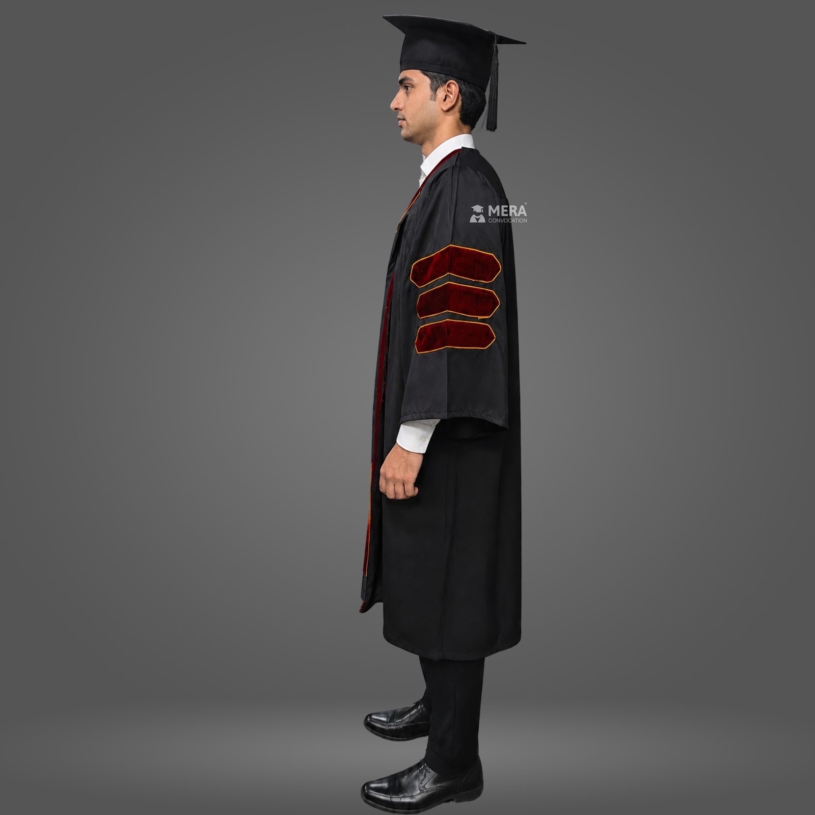 Black and Maroon Doctoral Gown Black and Maroon Doctoral Gown