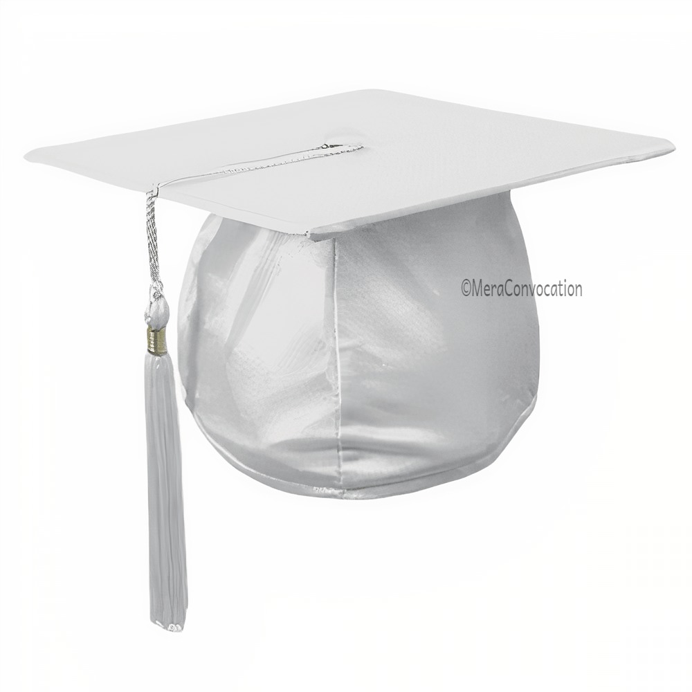 graduation white hat