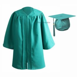 ''Emerald Green Nursery Kids Matte Graduation Gown''>