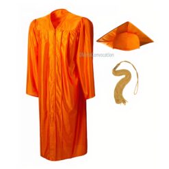 ''Orange Shiny Convocation Gown''>
