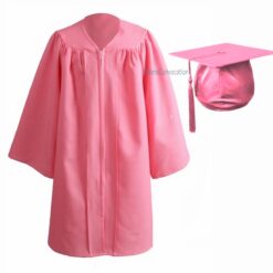 ''Pink Matte Nursery Kids Graduation Gown''>