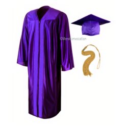 ''Purple Shiny Convocation Gown''>
