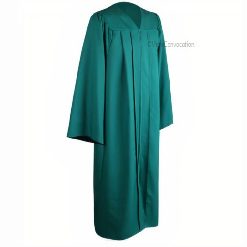 ''Peacock Green Polyester Convocation Gown''>